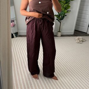 Linen Pants - Brown